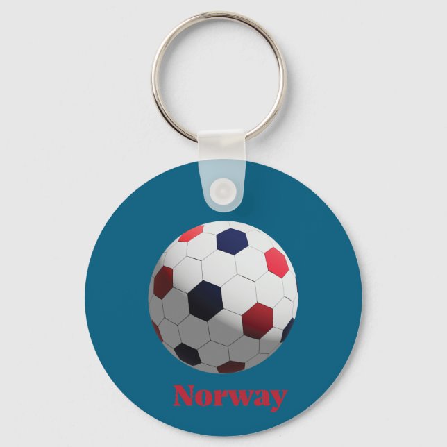 norwegischer Fußball Schlüsselanhänger (Vorderseite)