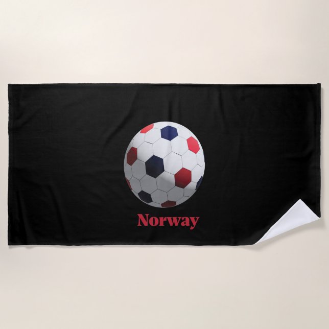 norwegischer Fußball Strandtuch (Vorderseite)