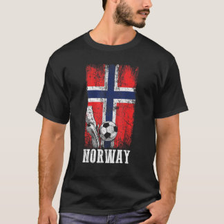 Norwegischer Fußballspieler Flag Soc T-Shirt