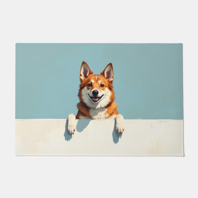 Norwegischer Lundehund Fußmatten Kunst Fußmatte (Vorderseite)