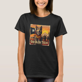 Norwegischer Lundehund Gott segne Texas T-Shirt