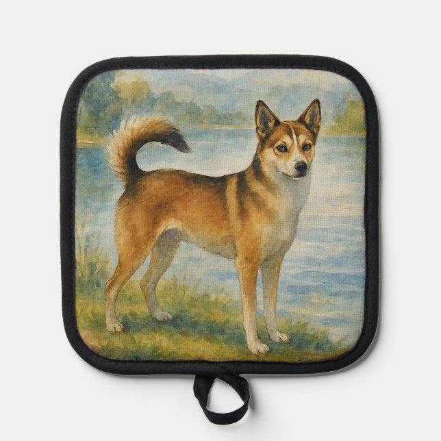 Norwegischer Lundehund Topflappen (Vorderseite)