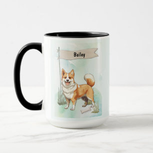Norwegischer Lundehund Wasserfarbe Personalisierte Tasse