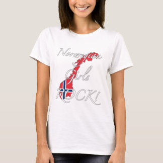 Norwegischer Mädchen-Felsen! T-Shirt