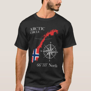 Norwegischer Polarkreis Nord Nord Norge Norwegisch T-Shirt