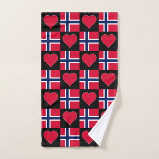 Norwegischer Stolz auf die Flagge und das Herz Handtuch