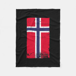 Norwegischer Stolz Reise Urlaub Norwegen Flagge Fleecedecke
