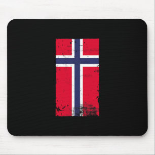 Norwegischer Stolz Reise Urlaub Norwegen Flagge Mousepad