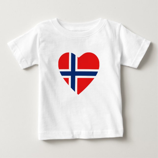Norwegischer T - Shirt für Flaggen (Vorderseite)