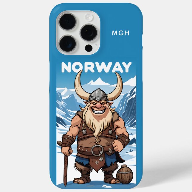 Norwegischer Troll für benutzerdefinierte Monogram Case-Mate iPhone Hülle (Rückseite)