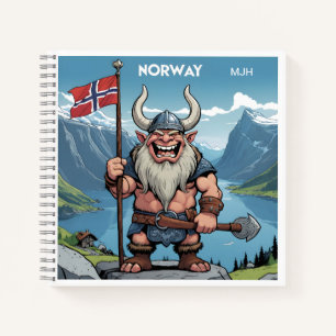 Norwegischer Troll für benutzerdefinierte Monogram Notizbuch