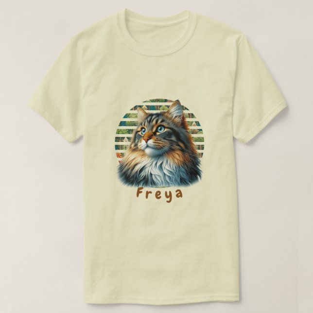Norwegischer Waldkatze-T - Shirt (Design vorne)