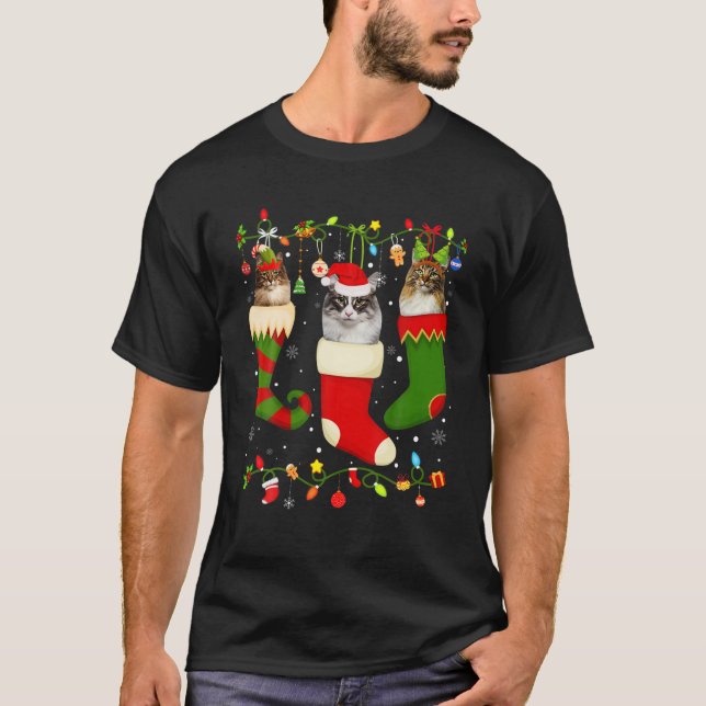 Norwegischer Waldweide Strumpf Weihnachtsweih T-Shirt (Vorderseite)