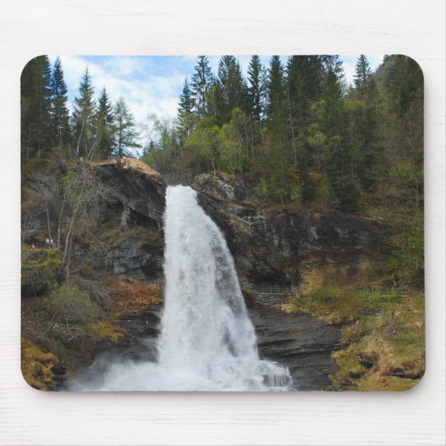 Norwegischer Wasserfall Mousepad (Vorne)