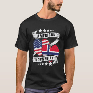 Norwegisches amerikanisches Shirt Halbnorwegische 