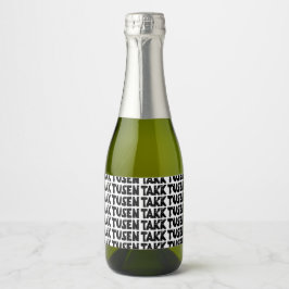 Norwegisches "Danke" Schwarz-Weiß-Lino-Schnitt