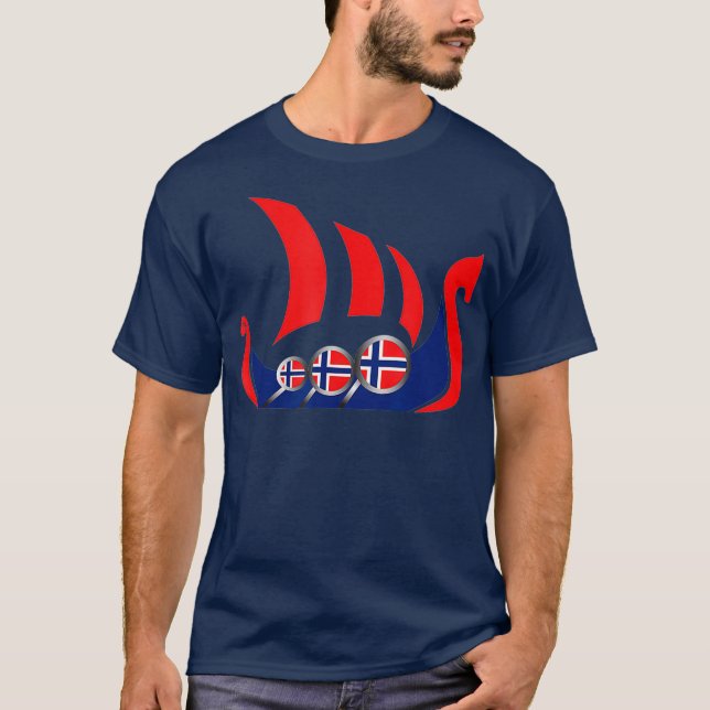 Norwegisches Drachenschiff T-Shirt (Vorderseite)