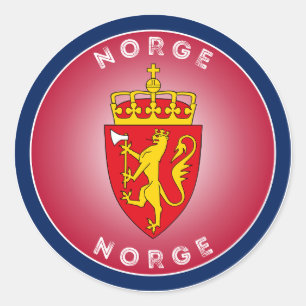 Norwegisches Erbe-Emblem Runder Aufkleber