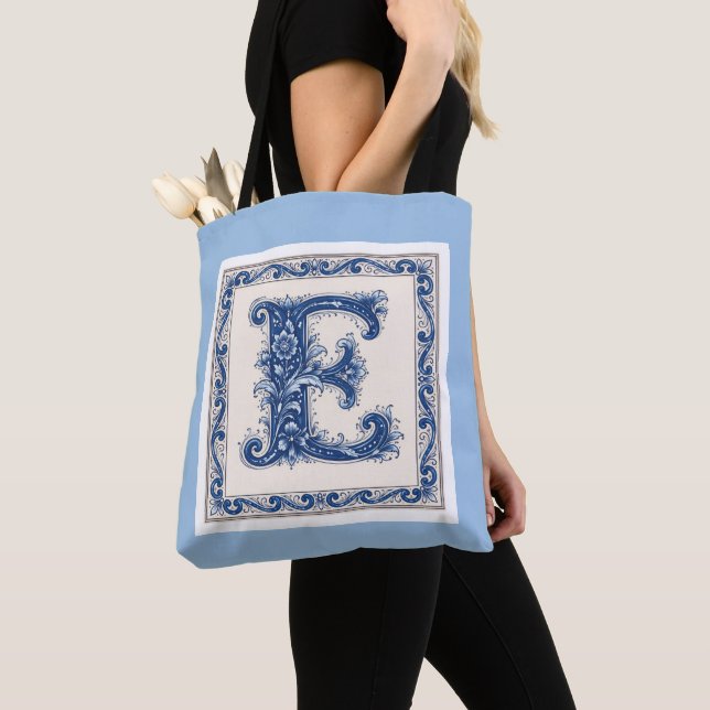 Norwegisches Erbe Monogramm-Blau (Von Nahem)