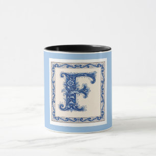 Norwegisches Erbe Monogramm - Blau Tasse