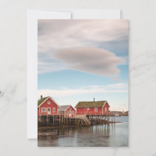 Norwegisches Fischerdorf Lofoten Karte