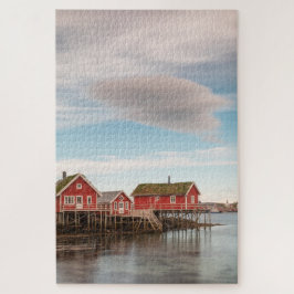 Norwegisches Fischerdorf Lofoten Puzzle