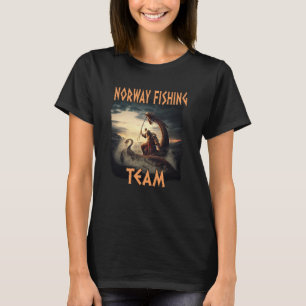 Norwegisches Fischerteam Skandinavien Norge Souven T-Shirt