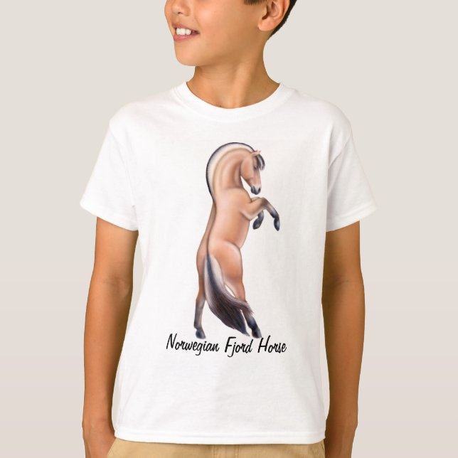 Norwegisches Fjord-Pferd scherzt T - Shirt (Vorderseite)