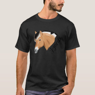 Norwegisches Fjordepferd für Fjorde Dunkler Reiter T-Shirt