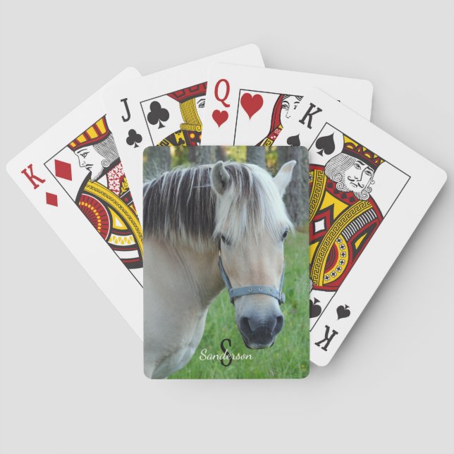 Norwegisches Fjordepferd Spielkarten (Rückseite)