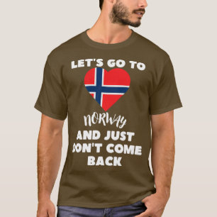 Norwegisches Flaggenherz Funny Norwegen 2 T-Shirt