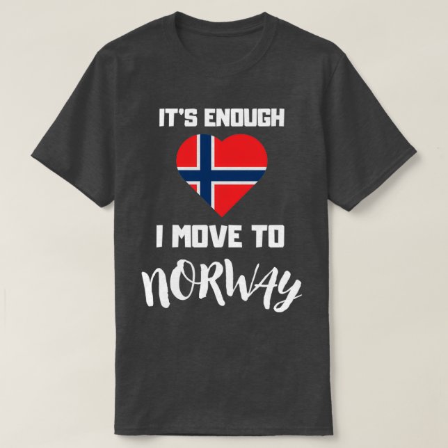 Norwegisches Flaggenherz Funny Norwegen T-Shirt (Design vorne)