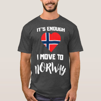 Norwegisches Flaggenherz Funny Norwegen T-Shirt