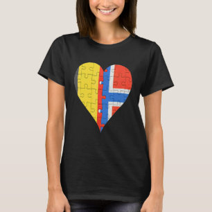 Norwegisches Flaggenherz T-Shirt