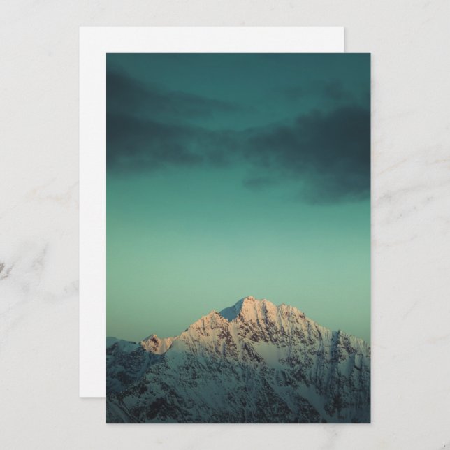 Norwegisches Foto für Bergwelt Feiertagskarte (Vorne/Hinten)