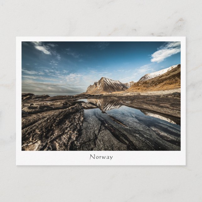Norwegisches Foto Postkarte (Vorderseite)