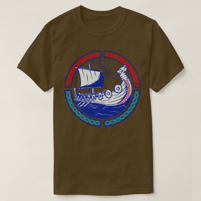 Norwegisches Geschenk Viking Valhalla Norwegen T-Shirt (Design vorne)