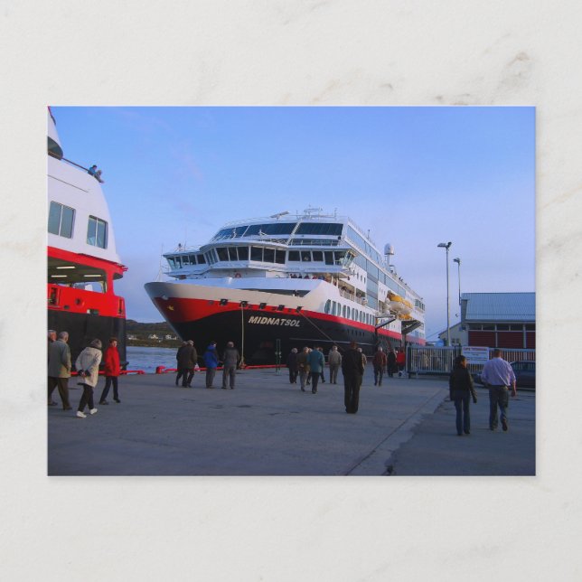 Norwegisches Kreuzfahrtschiff Postkarte (Vorderseite)