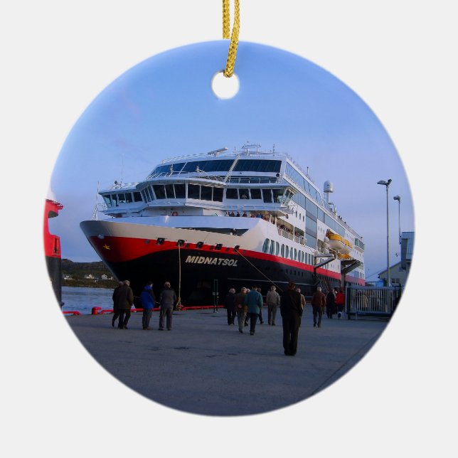 Norwegisches Kreuzschiff Keramikornament (Vorne)