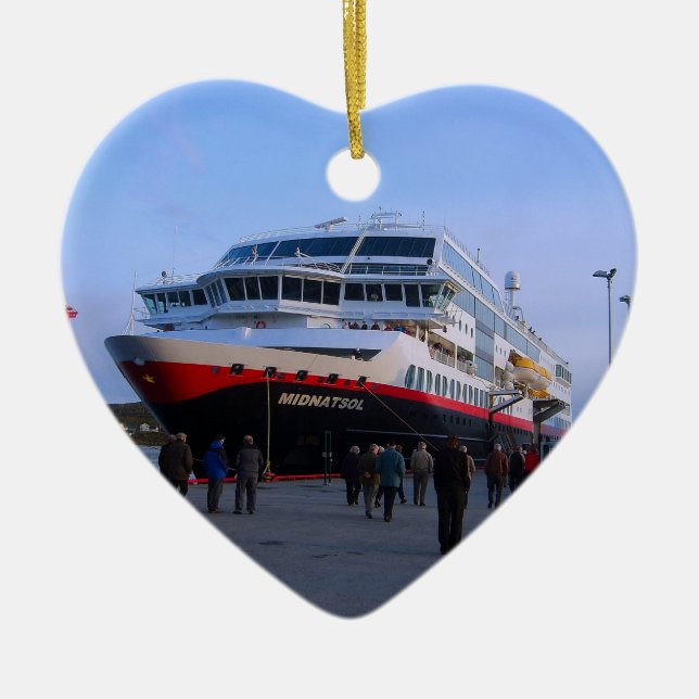 Norwegisches Kreuzschiff Keramikornament (Vorne)