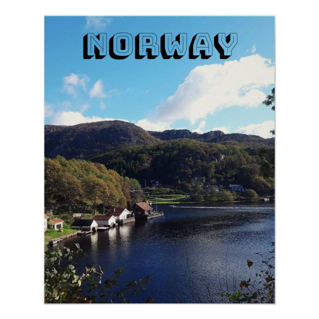Norwegisches Landschaftspopster Poster (Vorderseite)