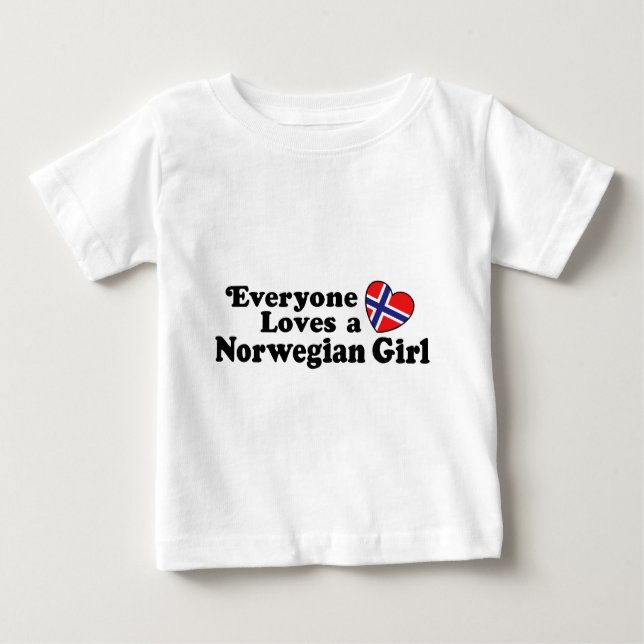 Norwegisches Mädchen Baby T-shirt (Vorderseite)
