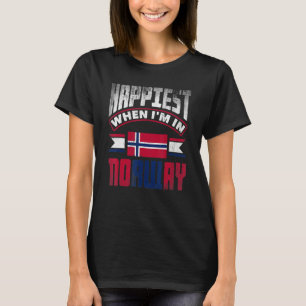 Norwegisches Norwegen am glücklichsten, wenn ich i T-Shirt
