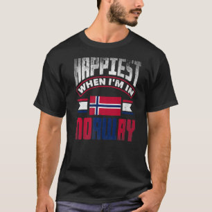 Norwegisches Norwegen am glücklichsten, wenn ich i T-Shirt
