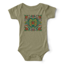 Norwegisches Rosemaling-Blumenkunst-Babyshorts