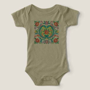 Norwegisches Rosemaling-Blumenkunst-Babyshorts