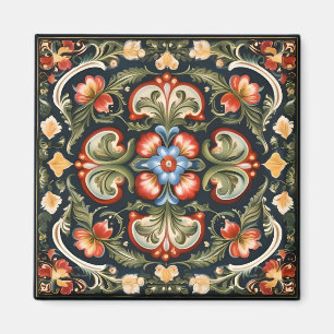 Norwegisches Rosemaling-Dekorativ Magnet