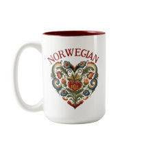 Norwegisches Rosemaling Folk Art Herz