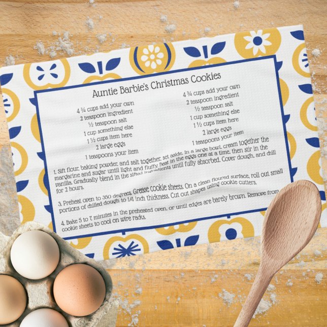 Norwegisches skandinavisches Hopgge-Apple-Rezept Geschirrtuch (Von Creator hochgeladen)