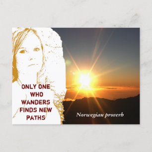 Norwegisches Sprichwort - Postkarte